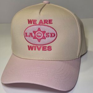 Hat Tan with Pink Stitch